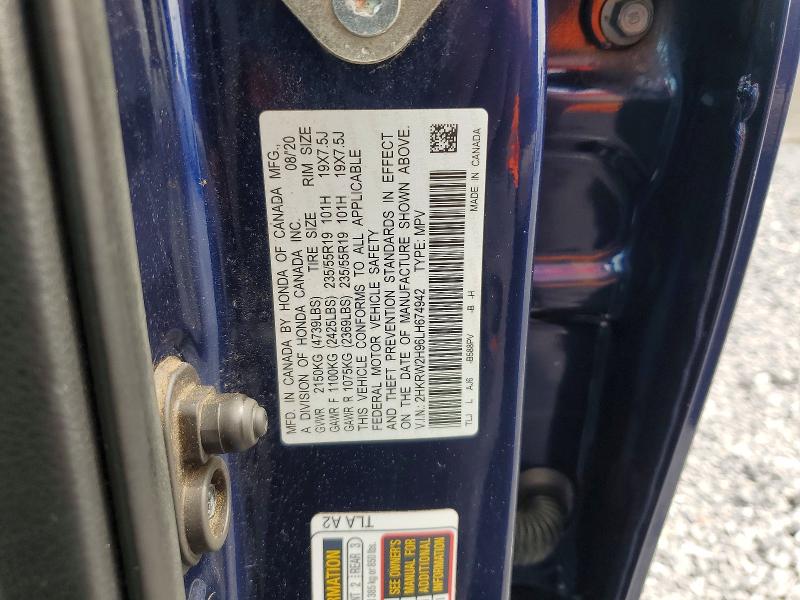 Aukcja sprzedaży 2020 Honda Cr-v, vin: 2HKRW2H96LH674942, numer aukcji: 55229736