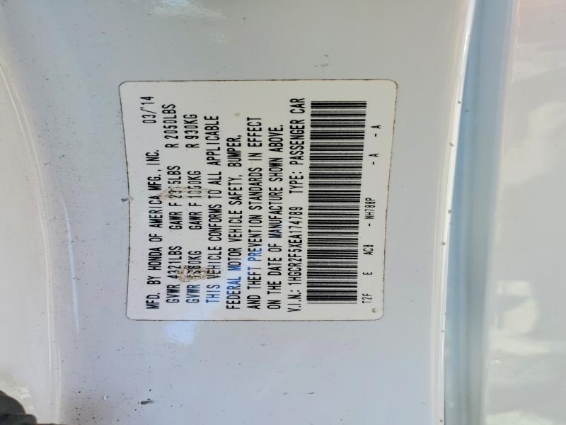 Продажа на аукционе авто 2014 Honda Accord, vin: 1HGCR2F5XEA174789, номер лота: 52394386