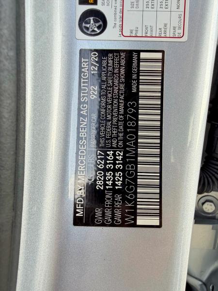 Продаж на аукціоні авто 2021 Mercedes-benz S, vin: W1K6G7GB1MA018793, номер лоту: 52103166