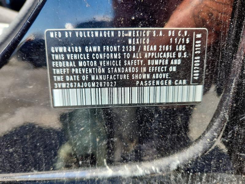 Продажа на аукционе авто 2016 Volkswagen Jetta, vin: 3VW267AJ0GM287027, номер лота: 52065096