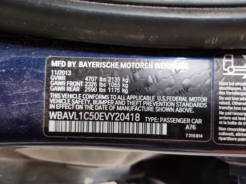 55519406 :رقم المزاد ، WBAVL1C50EVY20418 vin ، 2014 Bmw X1 مزاد بيع