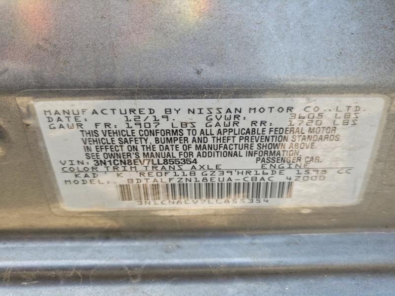 Продаж на аукціоні авто 2020 Nissan Versa, vin: 3N1CN8EV7LL855354, номер лоту: 53982356
