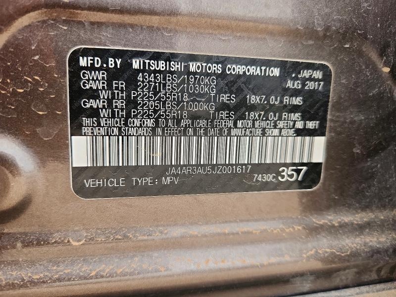 Продаж на аукціоні авто 2018 Mitsubishi Outlander Sport, vin: JA4AR3AU5JZ001617, номер лоту: 52389056