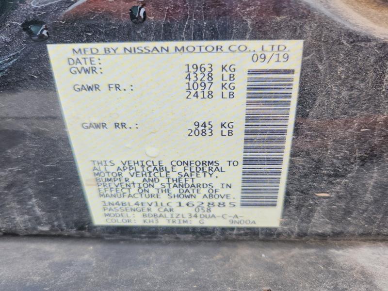 54664496 :رقم المزاد ، 1N4BL4EV1LC162885 vin ، 2020 Nissan Altima مزاد بيع