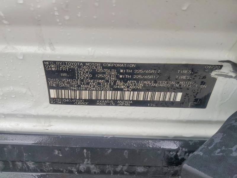 Продажа на аукционе авто 2021 Toyota Rav4, vin: JTMG1RFV2MD072321, номер лота: 54881936