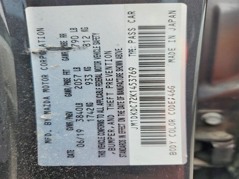 53102626 :رقم المزاد ، JM1DKDC72K1453769 vin ، 2019 Mazda Cx-3 مزاد بيع