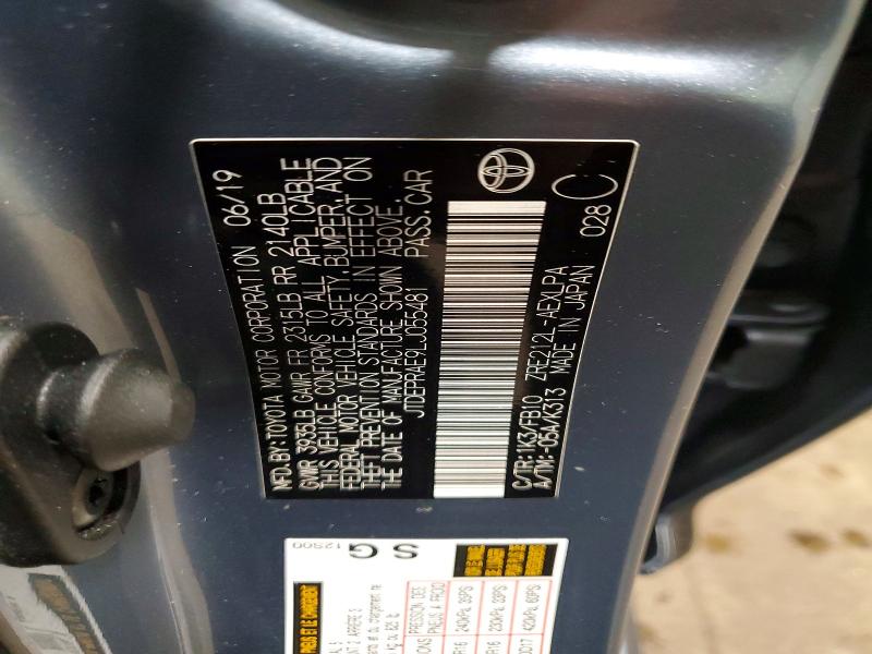 54418126 :رقم المزاد ، JTDEPRAE9LJ055481 vin ، 2020 Toyota Corolla مزاد بيع