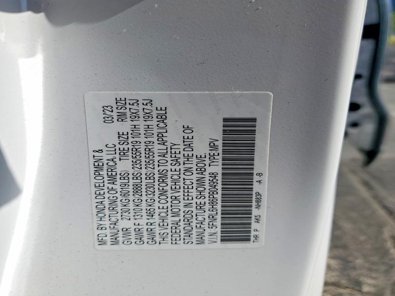54097706 :رقم المزاد ، 5FNRL6H86PB049548 vin ، 2023 Honda Odyssey مزاد بيع