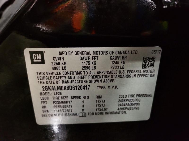 Продаж на аукціоні авто 2013 Gmc Terrain, vin: 2GKALMEK8D6120417, номер лоту: 52461406