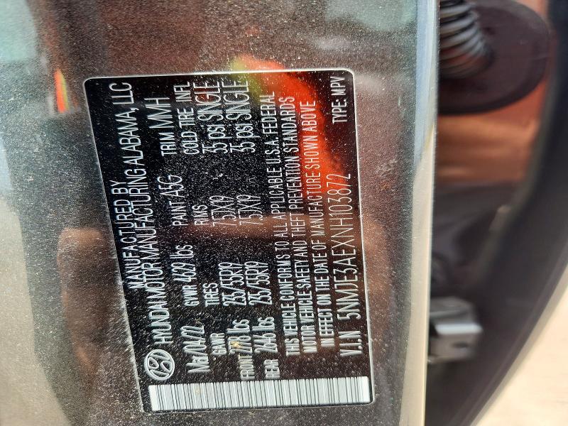 Aukcja sprzedaży 2022 Hyundai Tucson, vin: 5NMJE3AEXNH103872, numer aukcji: 55002516