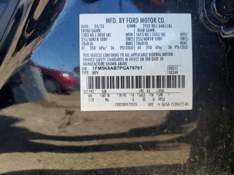 Aukcja sprzedaży 2023 Ford Explorer, vin: 1FM5K8AB7PGA79761, numer aukcji: 53816076