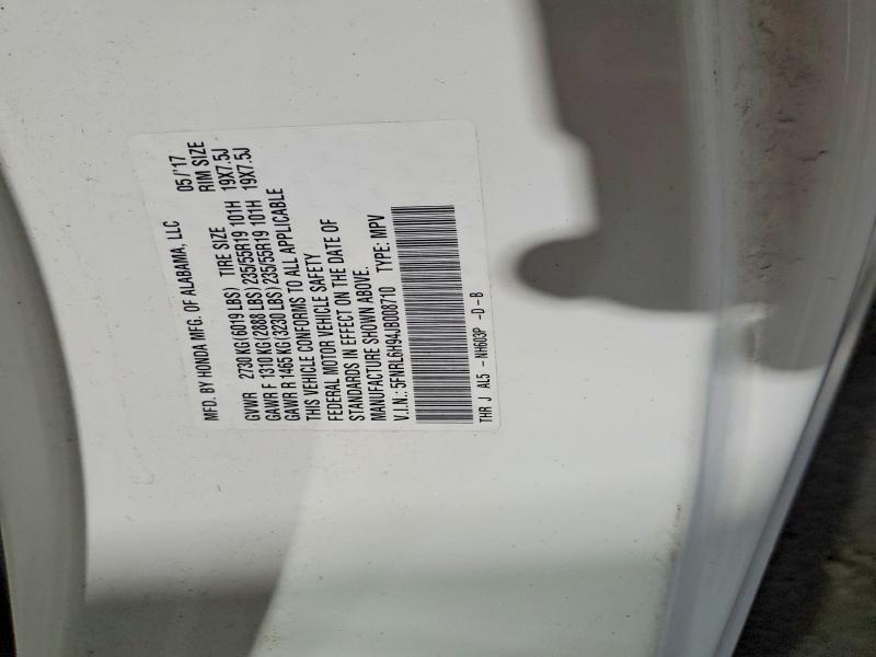Продаж на аукціоні авто 2018 Honda Odyssey, vin: 5FNRL6H94JB008710, номер лоту: 53468546