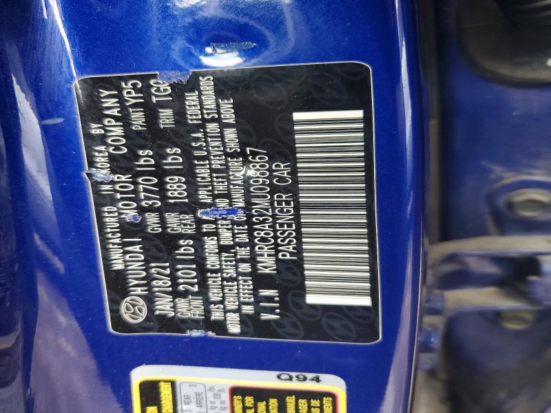 52444736 :رقم المزاد ، KMHRC8A32MU098867 vin ، 2021 Hyundai Venue مزاد بيع