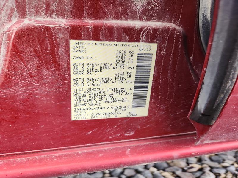 Продаж на аукціоні авто 2017 Nissan Frontier, vin: 1N6AD0EV3HN750341, номер лоту: 53880916