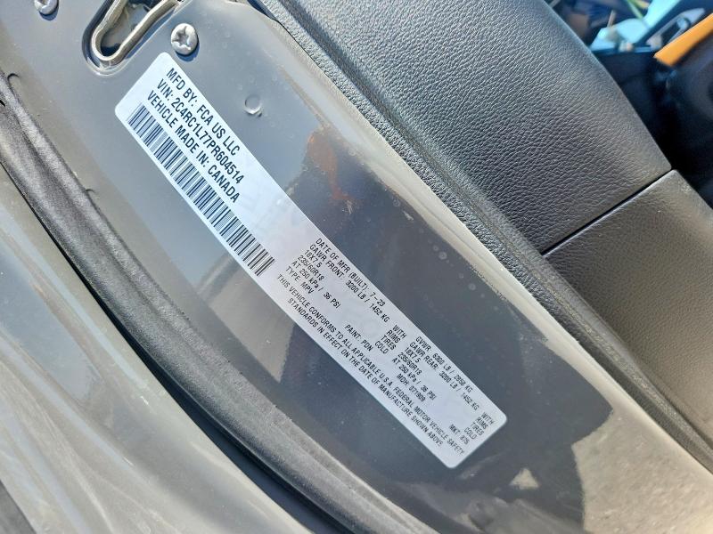 2023 Chrysler Pacifica მანქანა იყიდება აუქციონზე, vin: 2C4RC1L77PR604514, აუქციონის ნომერი: 53659806