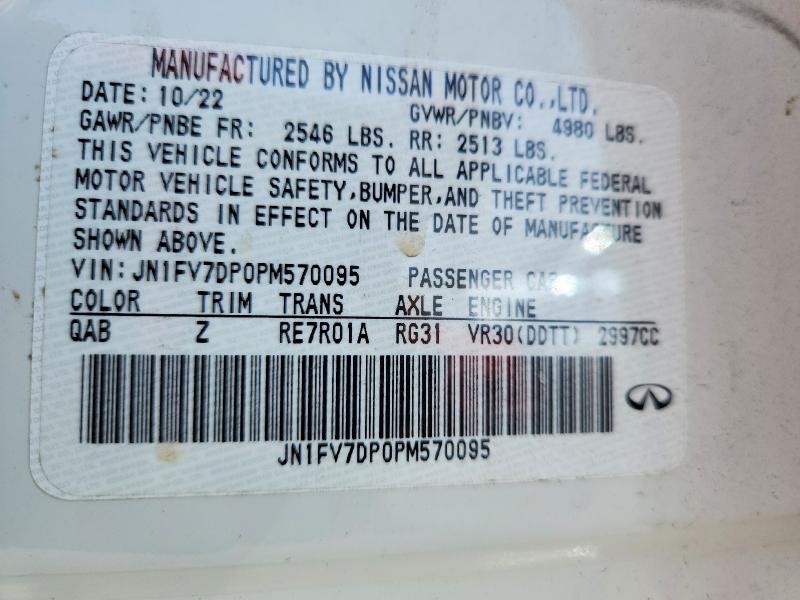 Aukcja sprzedaży 2023 Infiniti Q50, vin: JN1FV7DP0PM570095, numer aukcji: 54843676