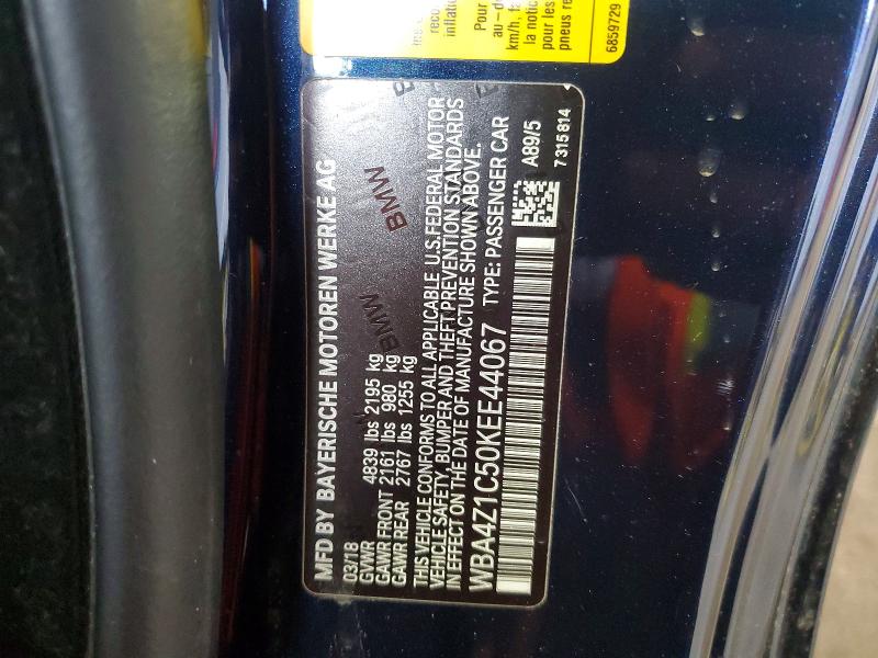 Aukcja sprzedaży 2019 Bmw 430i, vin: WBA4Z1C50KEE44067, numer aukcji: 55086596