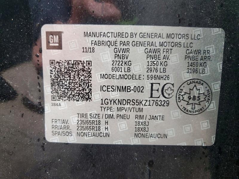 Aukcja sprzedaży 2019 Cadillac Xt5, vin: 1GYKNDRS5KZ176329, numer aukcji: 52526536