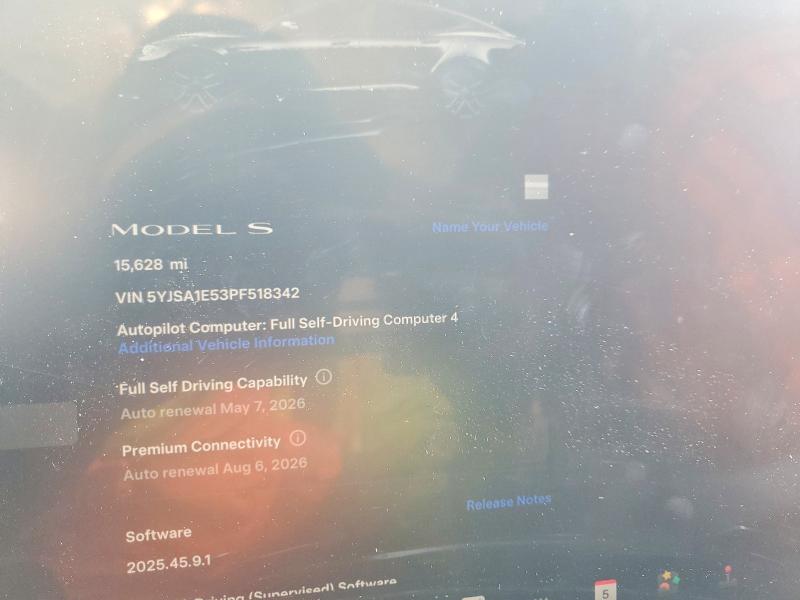 51213296 :رقم المزاد ، 5YJSA1E53PF518342 vin ، 2023 Tesla Model S مزاد بيع