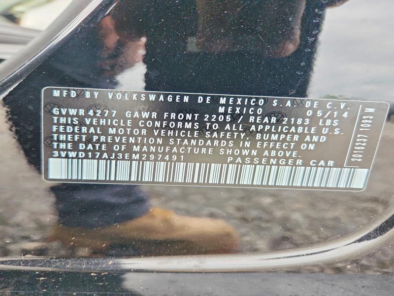 53602126 :رقم المزاد ، 3VWD17AJ3EM297491 vin ، 2014 Volkswagen Jetta مزاد بيع