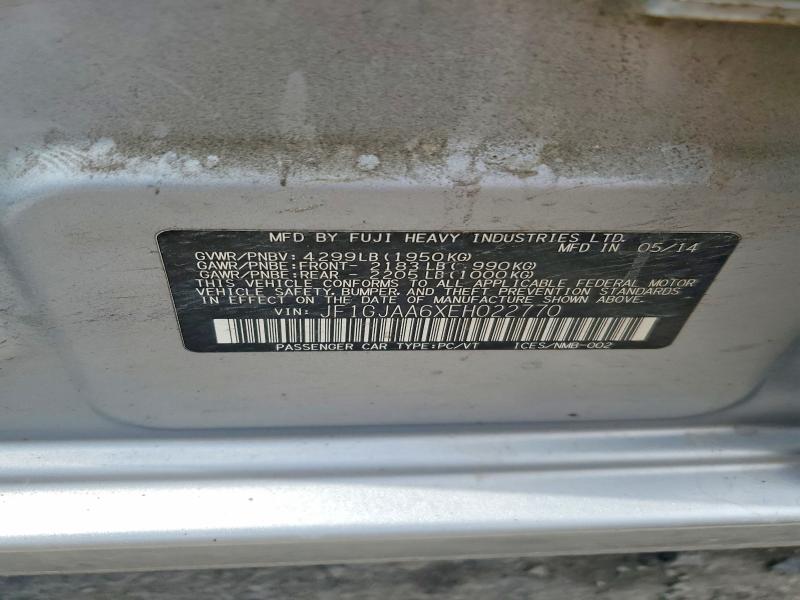 Продаж на аукціоні авто 2014 Subaru Impreza, vin: JF1GJAA6XEH022770, номер лоту: 53339376