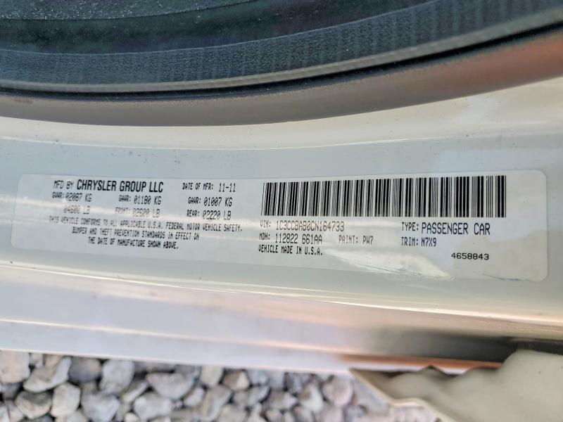 Aukcja sprzedaży 2012 Chrysler 200, vin: 1C3CCBAB0CN164733, numer aukcji: 54583406