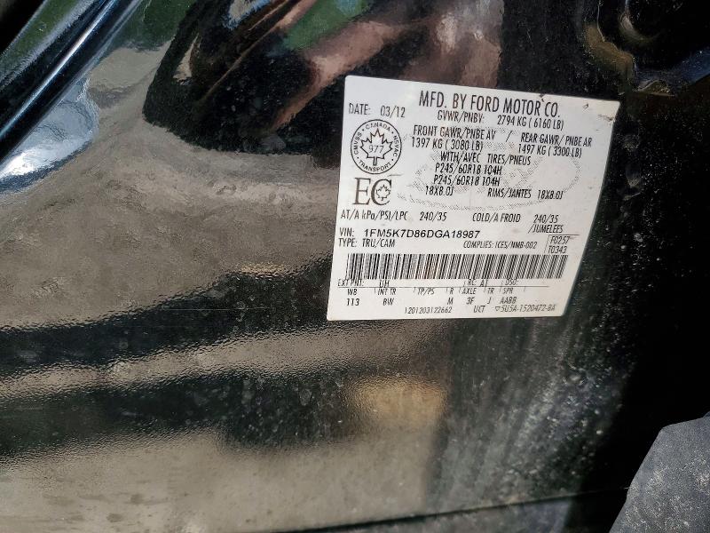 Продаж на аукціоні авто 2013 Ford Explorer, vin: 1FM5K7D86DGA18987, номер лоту: 51402146