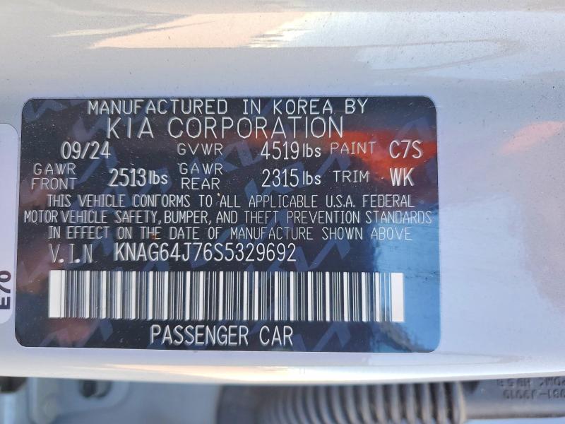 Продажа на аукционе авто 2025 Kia K5, vin: KNAG64J76S5329692, номер лота: 54641366