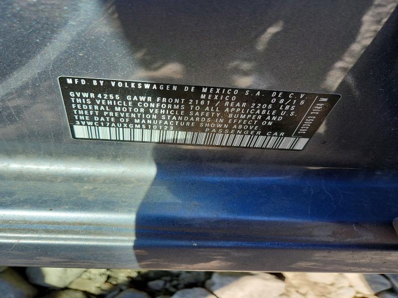 53421746 :رقم المزاد ، 3VWC17AUXGM510123 vin ، 2016 Volkswagen Golf Sportwagen مزاد بيع
