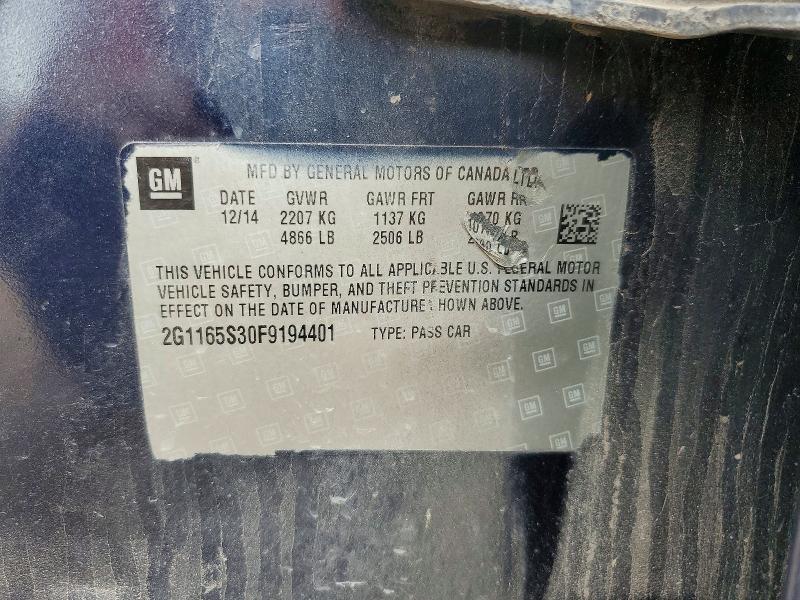 2015 Chevrolet Impala მანქანა იყიდება აუქციონზე, vin: 2G1165S30F9194401, აუქციონის ნომერი: 54487936