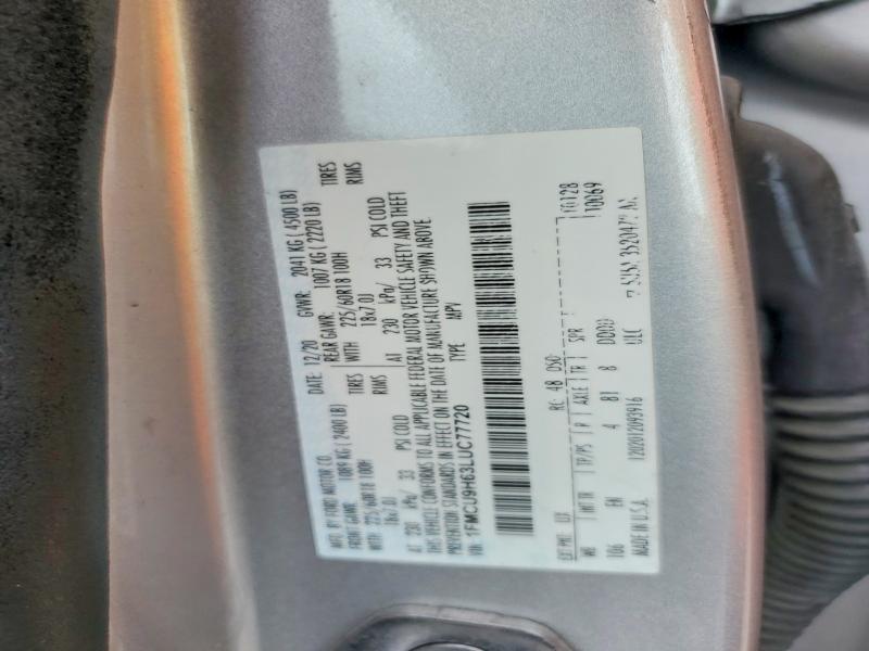 Продаж на аукціоні авто 2020 Ford Escape, vin: 1FMCU9H63LUC77720, номер лоту: 53167336