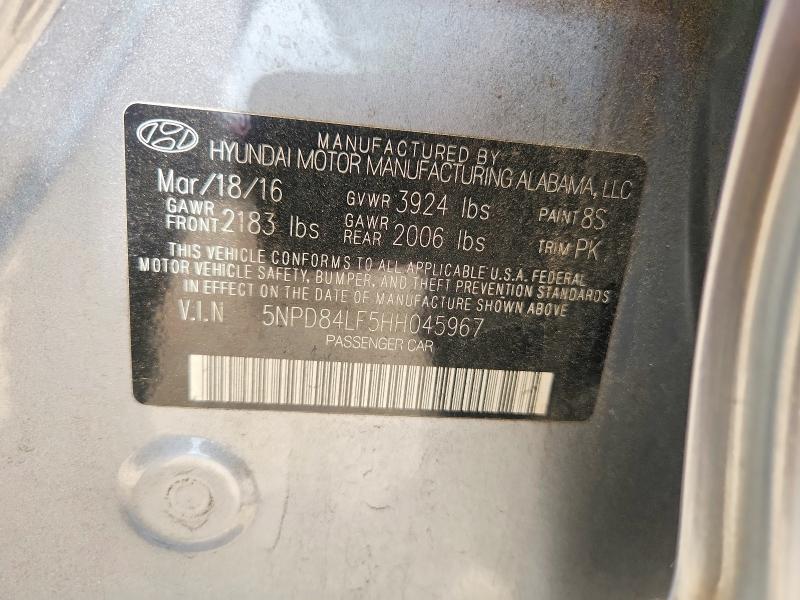 Продажа на аукционе авто 2017 Hyundai Elantra, vin: 5NPD84LF5HH045967, номер лота: 54456976