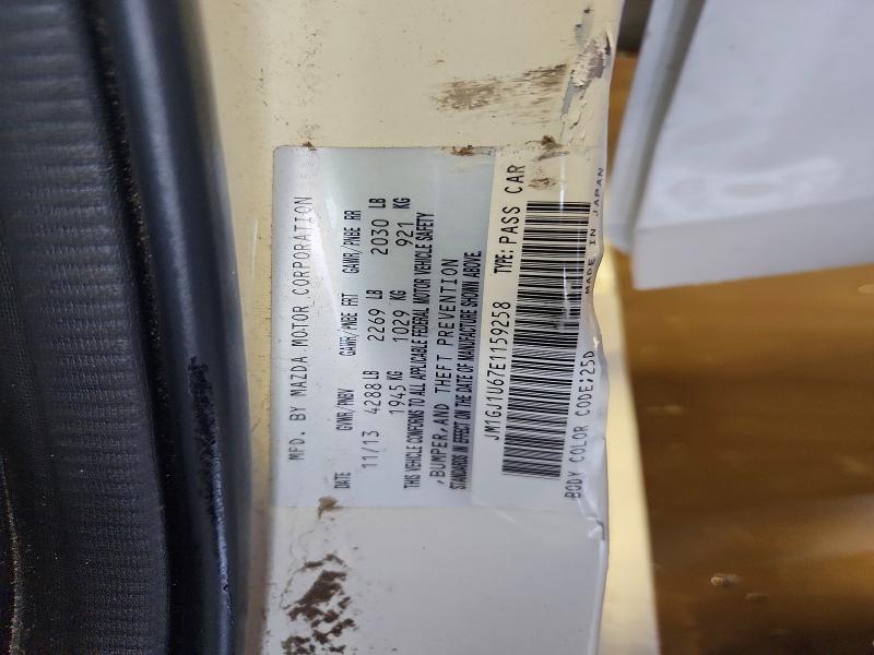 2014 Mazda 6 მანქანა იყიდება აუქციონზე, vin: JM1GJ1U67E1159258, აუქციონის ნომერი: 54200836