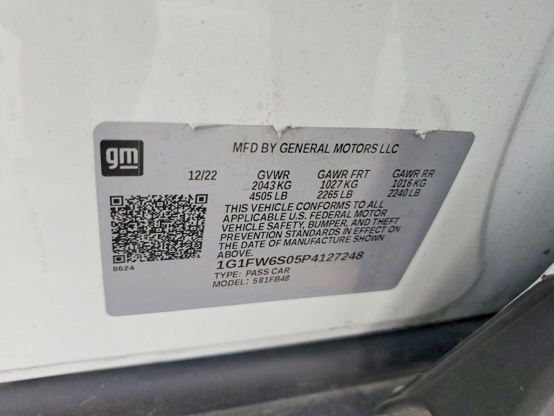 Aukcja sprzedaży 2023 Chev Bolt Ev, vin: 1G1FW6S05P4127248, numer aukcji: 53607816