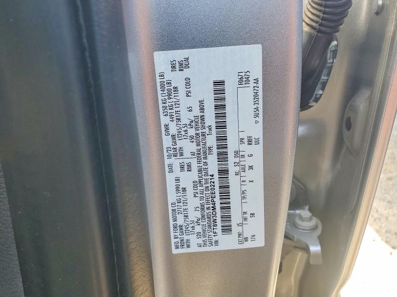 54414996 :رقم المزاد ، 1FT8W3DM4PEE02214 vin ، 2023 Ford F350 مزاد بيع