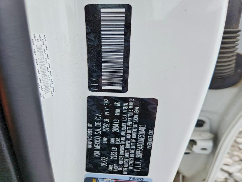 Aukcja sprzedaży 2022 Kia Forte, vin: 3KPF54AD0NE510481, numer aukcji: 55400986