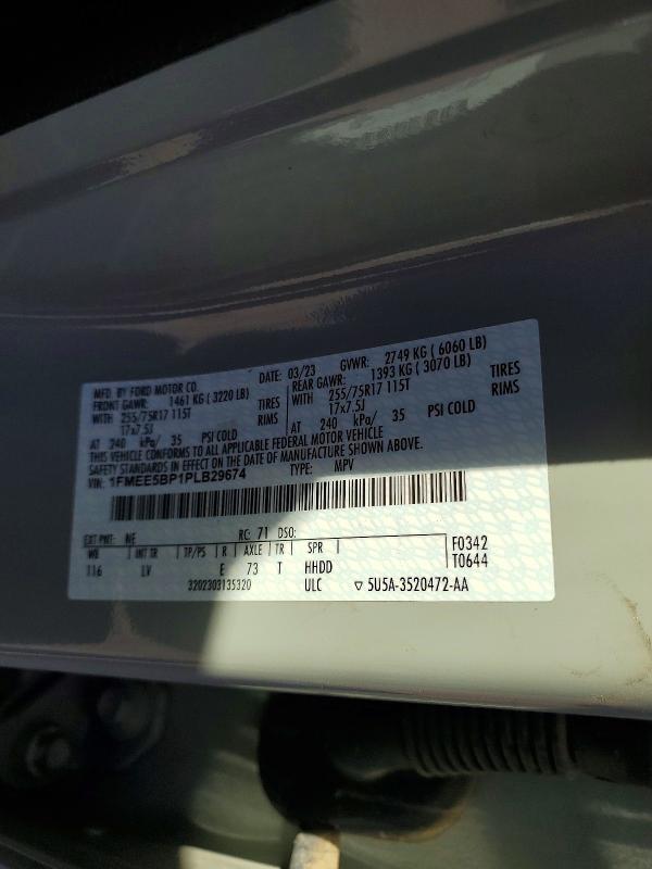 2023 Ford Bronco მანქანა იყიდება აუქციონზე, vin: 1FMEE5BP1PLB29674, აუქციონის ნომერი: 52953716