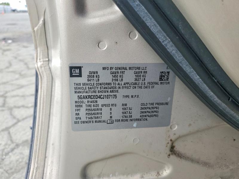 Aukcja sprzedaży 2012 Buick Enclave, vin: 5GAKRCED4CJ107175, numer aukcji: 55437826