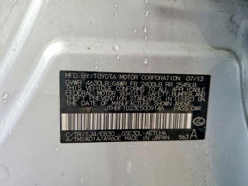 54398266 :رقم المزاد ، JTHBF1D23E5009146 vin ، 2014 Lexus Is مزاد بيع