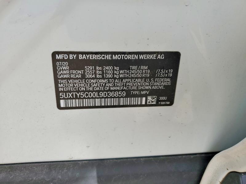 Продажа на аукционе авто 2020 Bmw X3, vin: 5UXTY5C00L9D36859, номер лота: 52138506