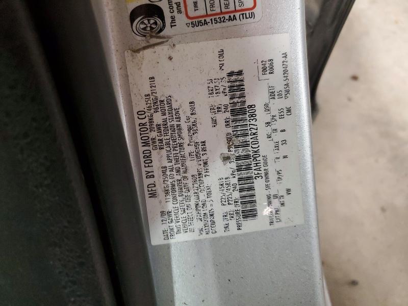 54680516 :رقم المزاد ، 3FAHP0KC0AR273808 vin ، 2010 Ford Fusion 4d 2wd مزاد بيع