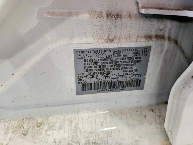 Продаж на аукціоні авто 2021 Nissan Sentra, vin: 3N1AB8CV3MY235687, номер лоту: 54644586