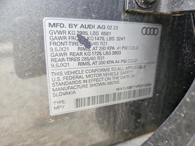 Продаж на аукціоні авто 2023 Audi Q7, vin: WA1LXBF71PD013099, номер лоту: 53941966