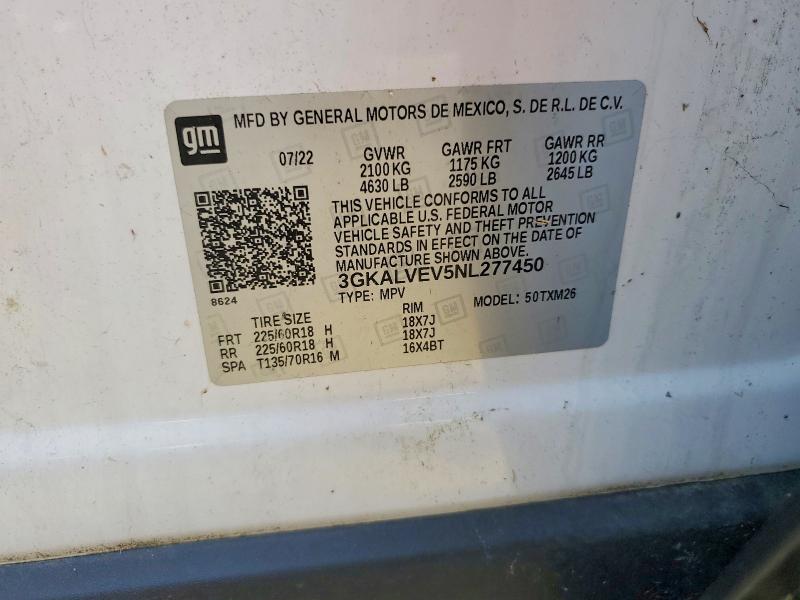 Продаж на аукціоні авто 2022 Gmc Terrain, vin: 3GKALVEV5NL277450, номер лоту: 51838446