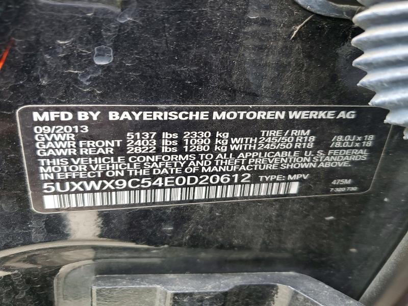 53599736 :رقم المزاد ، 5UXWX9C54E0D20612 vin ، 2014 Bmw X3 مزاد بيع