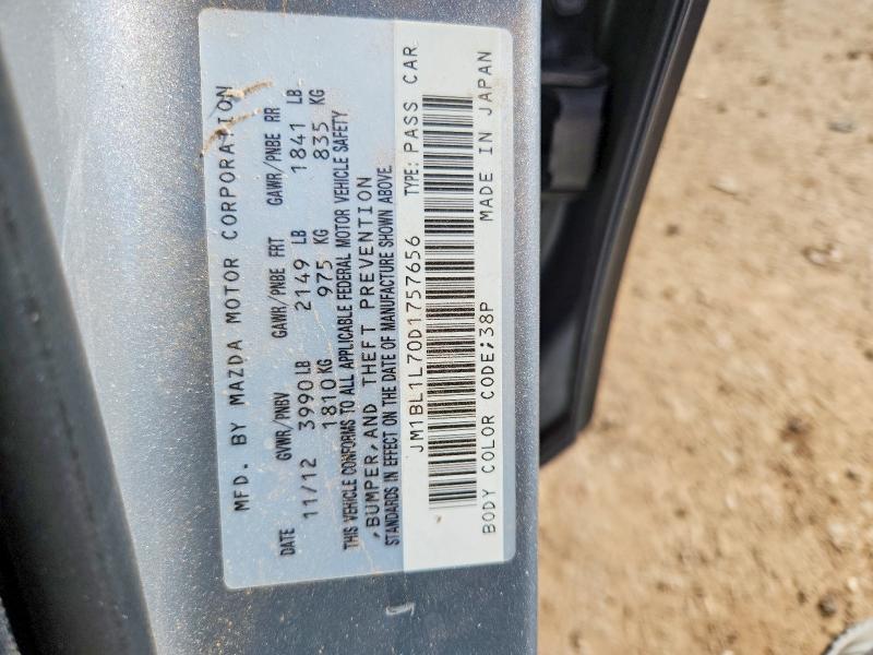Продаж на аукціоні авто 2013 Mazda 3, vin: JM1BL1L70D1757656, номер лоту: 52925706
