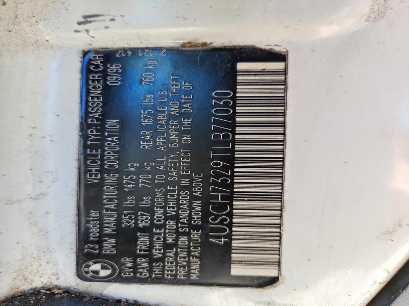 Aukcja sprzedaży 1996 Bmw Z3, vin: 4USCH7329TLB77030, numer aukcji: 52781266