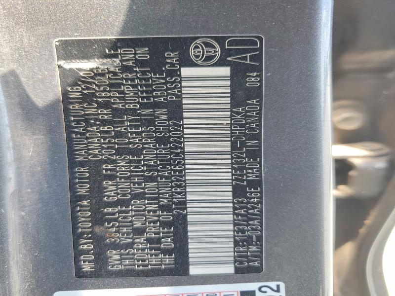 53900796 :رقم المزاد ، 2T1KR32E65C422022 vin ، 2005 Toyota Corolla Matrix مزاد بيع