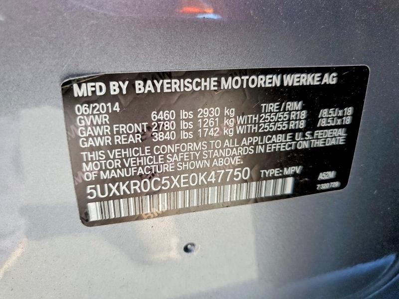 Aukcja sprzedaży 2014 Bmw X5, vin: 5UXKR0C5XE0K47750, numer aukcji: 54119256