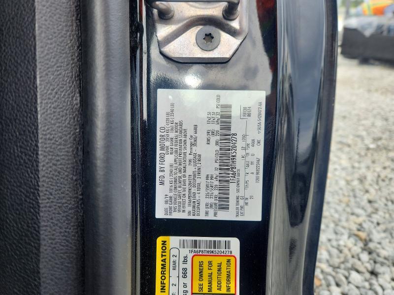 Продажа на аукционе авто 2019 Ford Mustang, vin: 1FA6P8TH9K5204278, номер лота: 51863526